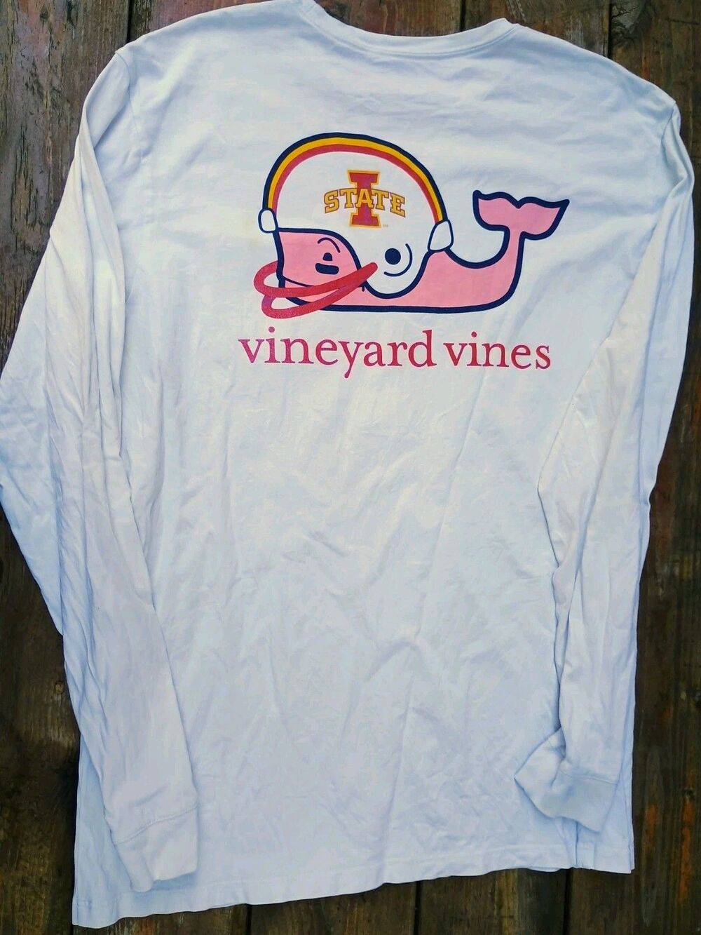 Men’s Vineyard Vines Iowa State Long sleeve Pocket T Shirt Size L